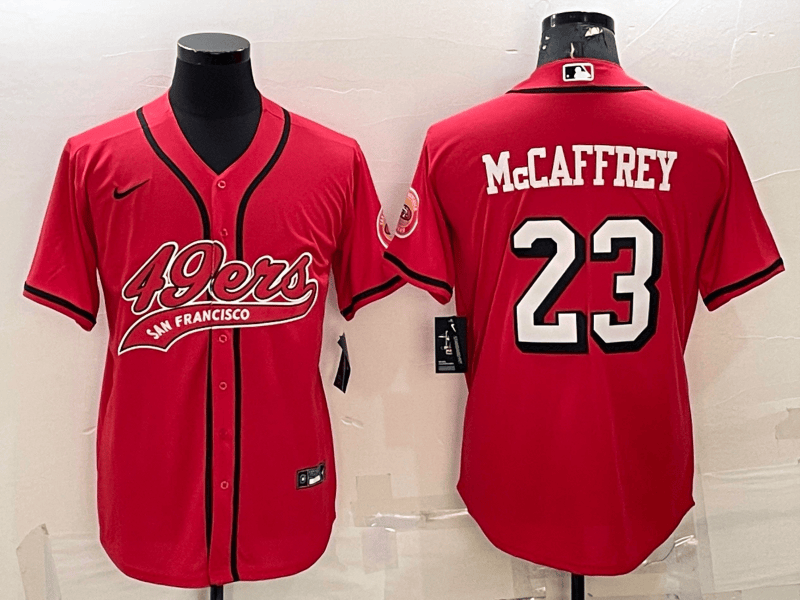 Christian McCaffrey San Francisco 49ers red Color Rush jersey