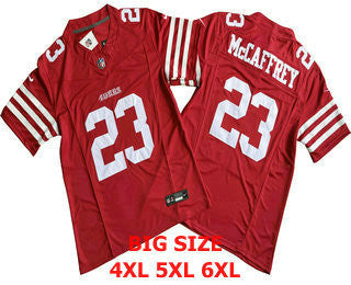 Christian McCaffrey San Francisco 49ers red FUSE jersey