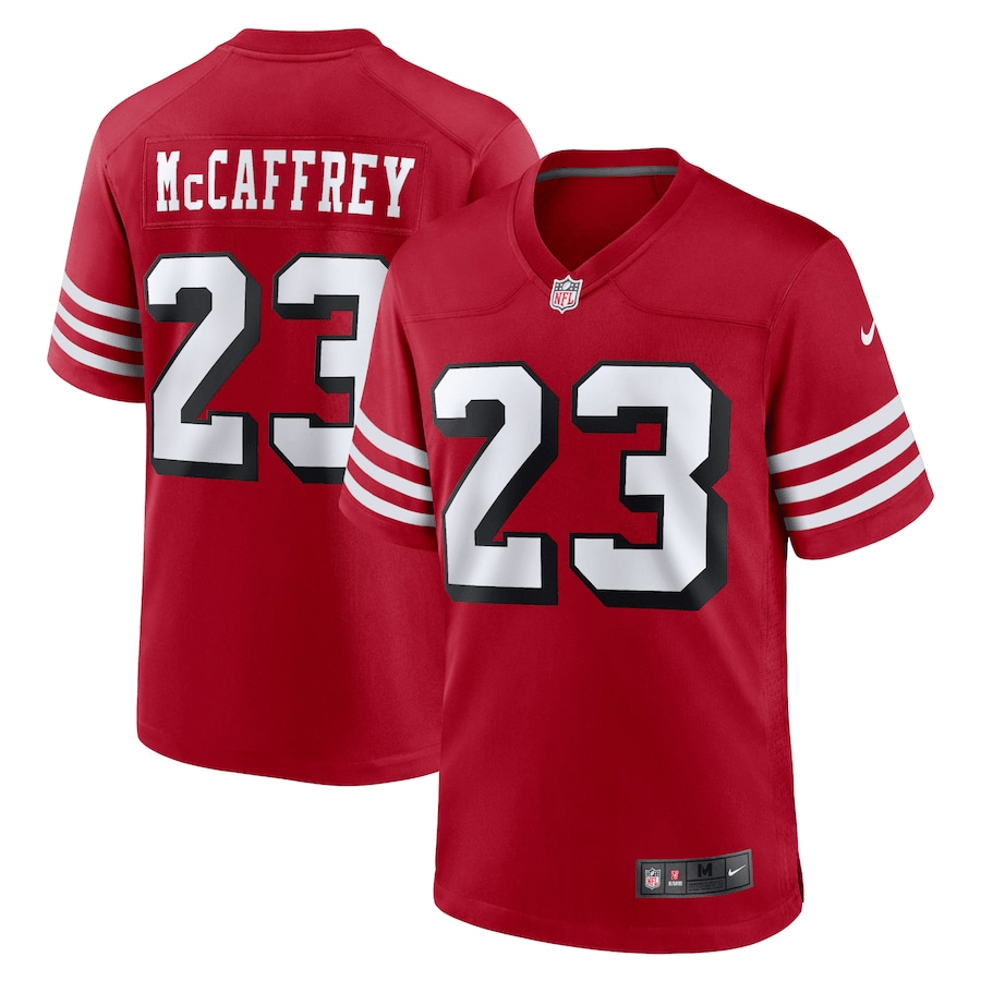 Christian McCaffrey San Francisco 49ers red Game jersey