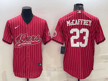 Christian McCaffrey San Francisco 49ers red jersey