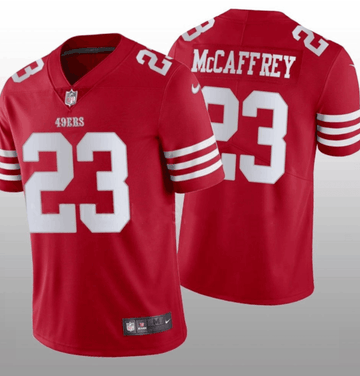 Christian McCaffrey San Francisco 49ers red Vapor jersey
