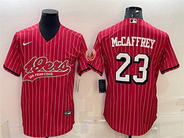 Christian McCaffrey San Francisco 49ers red jersey