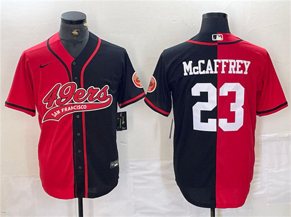 Christian McCaffrey San Francisco 49ers red Split jersey