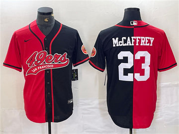 Christian McCaffrey San Francisco 49ers red Split jersey