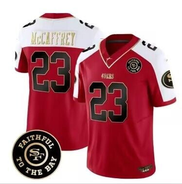 Christian McCaffrey San Francisco 49ers red jersey