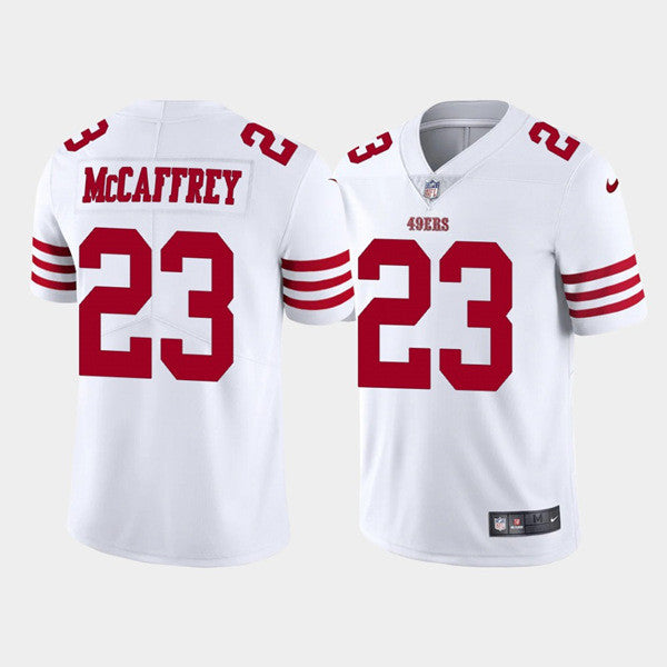 Christian McCaffrey San Francisco 49ers white Vapor jersey