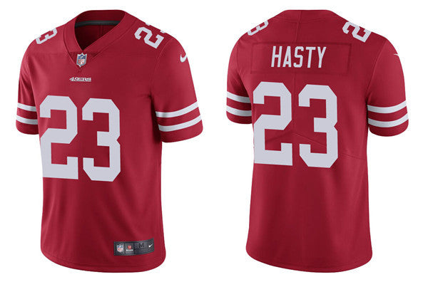 JaMycal Hasty San Francisco 49ers red Vapor jersey
