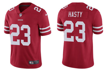 JaMycal Hasty San Francisco 49ers red Vapor jersey
