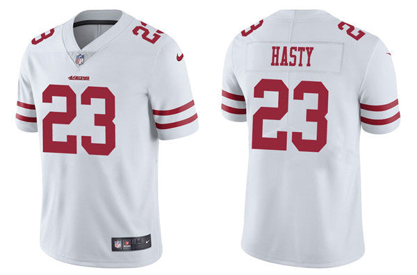 JaMycal Hasty San Francisco 49ers white Vapor jersey