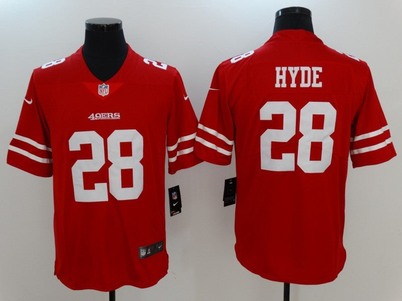 Carlos Hyde San Francisco 49ers scarlet Vapor jersey