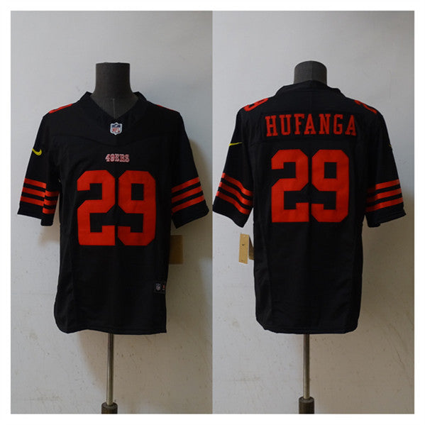 Talanoa Hufanga San Francisco 49ers black Vapor jersey