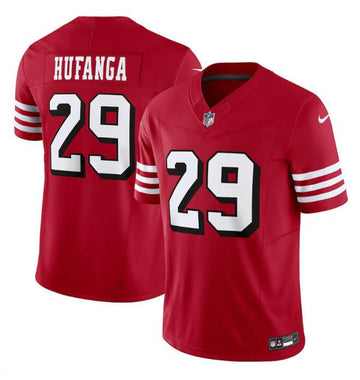 Talanoa Hufanga New San Francisco 49ers red jersey