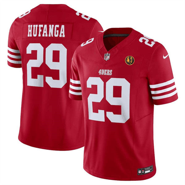 Talanoa Hufanga San Francisco 49ers red Vapor jersey