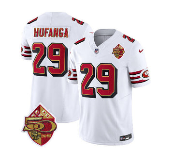 Talanoa Hufanga San Francisco 49ers white Throwback jersey