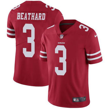 C.J. Beathard San Francisco 49ers red Vapor jersey