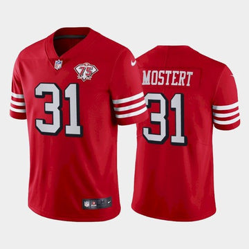 Raheem Mostert San Francisco 49ers red Throwback jersey