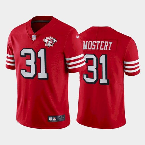 Raheem Mostert San Francisco 49ers red Throwback jersey