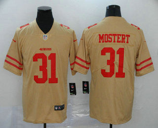 Raheem Mostert San Francisco 49ers gold Inverted Legend jersey