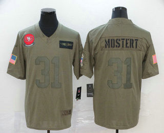 Raheem Mostert New San Francisco 49ers olive Salute To Service jersey