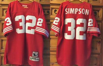 O.J Simpson San Francisco 49ers red Throwback jersey