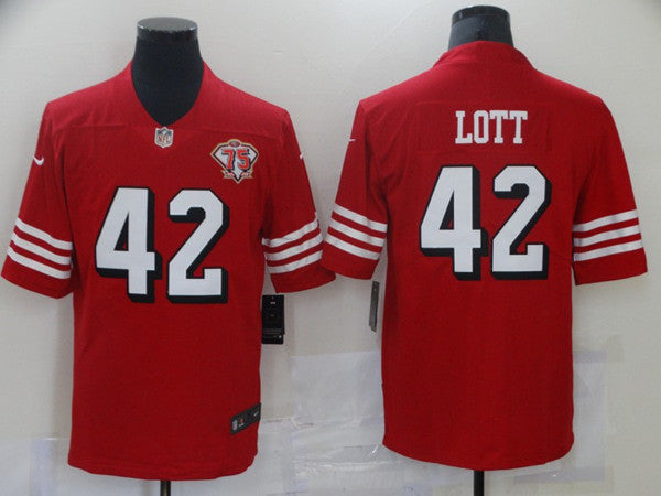Ronnie Lott San Francisco 49ers scarlet Vapor jersey