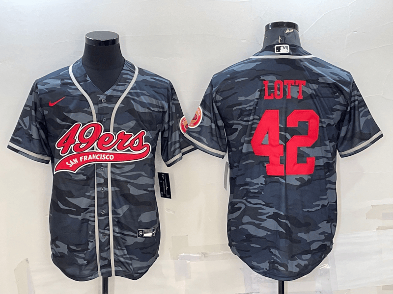 Ronnie Lott San Francisco 49ers grey Camo jersey