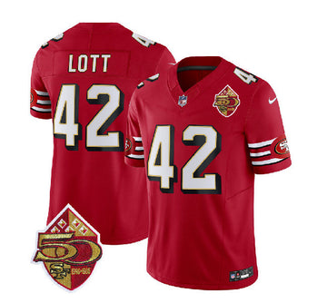 Ronnie Lott San Francisco 49ers red Throwback jersey