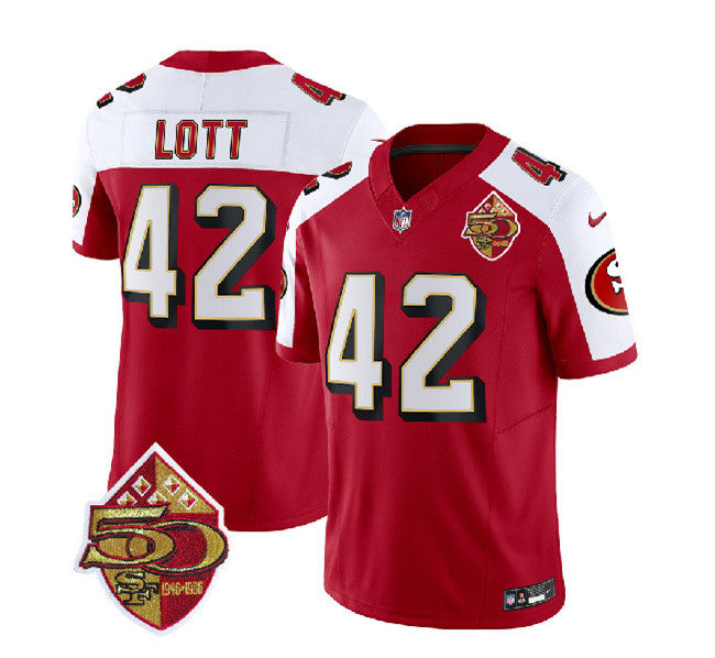 Ronnie Lott San Francisco 49ers red Throwback jersey