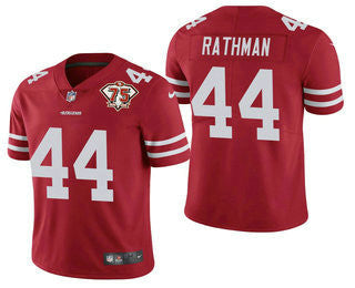 Tom Rathman San Francisco 49ers red Vapor jersey