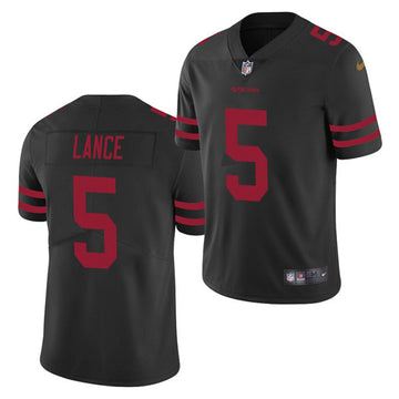 Trey Lance San Francisco 49ers black Vapor jersey