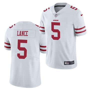 Trey Lance San Francisco 49ers white Vapor jersey