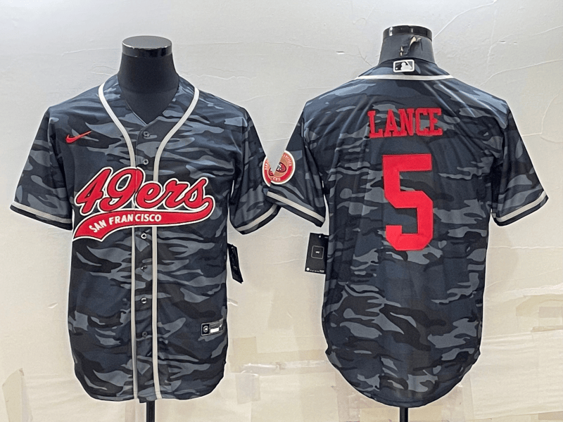 Trey Lance San Francisco 49ers grey Camo jersey