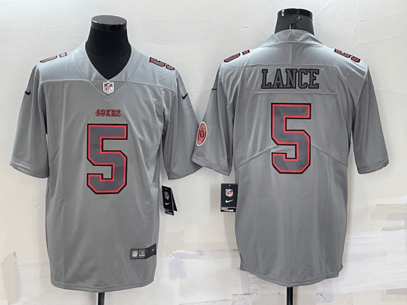 Trey Lance Logo San Francisco 49ers grey Vapor jersey