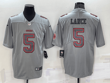 Trey Lance Logo San Francisco 49ers grey Vapor jersey