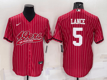 Trey Lance San Francisco 49ers red jersey