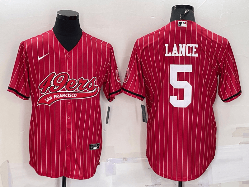 Trey Lance San Francisco 49ers red jersey