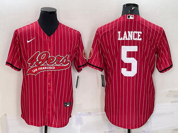 Trey Lance San Francisco 49ers red jersey