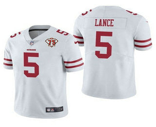 Trey Lance San Francisco 49ers white Vapor jersey