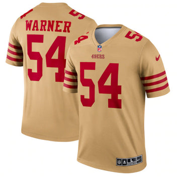 Fred Warner San Francisco 49ers gold Inverted Legend jersey