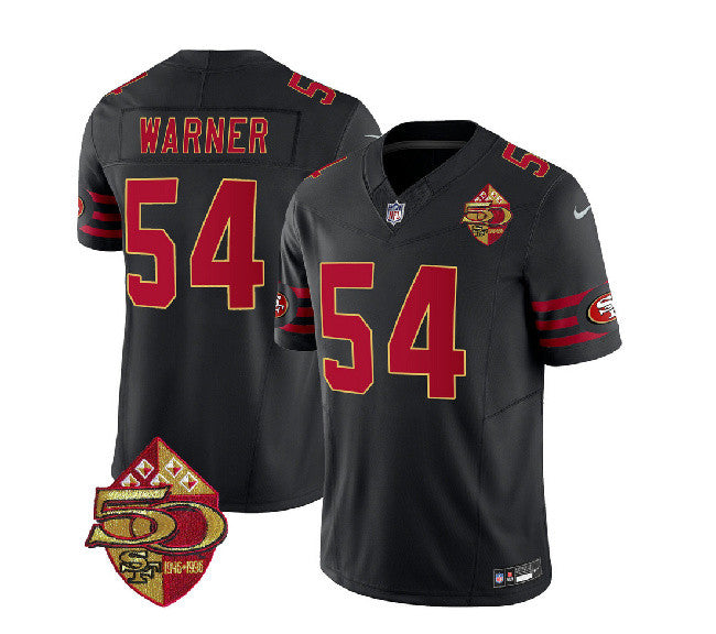 Fred Warner San Francisco 49ers black Throwback jersey