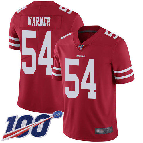 Fred Warner San Francisco 49ers red Vapor jersey
