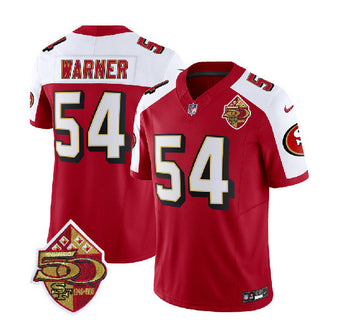 Fred Warner San Francisco 49ers red Throwback jersey
