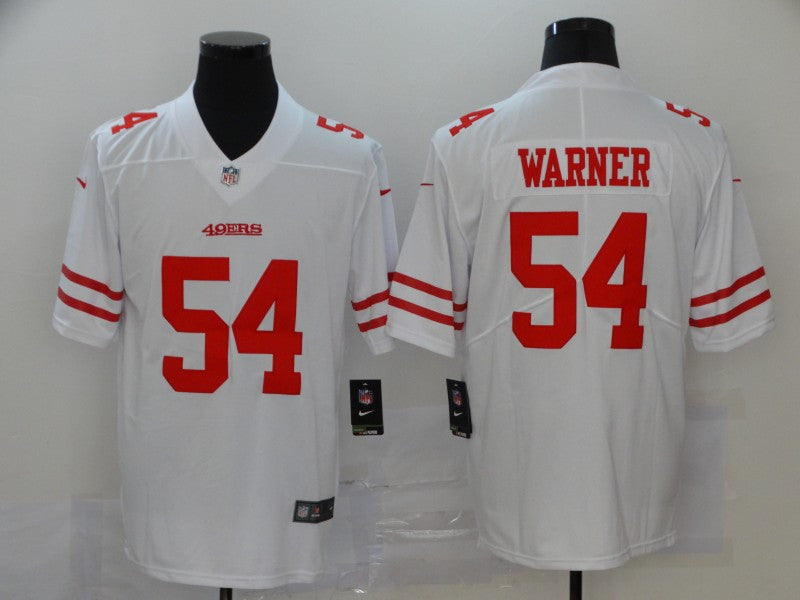 Fred Warner San Francisco 49ers white Vapor jersey