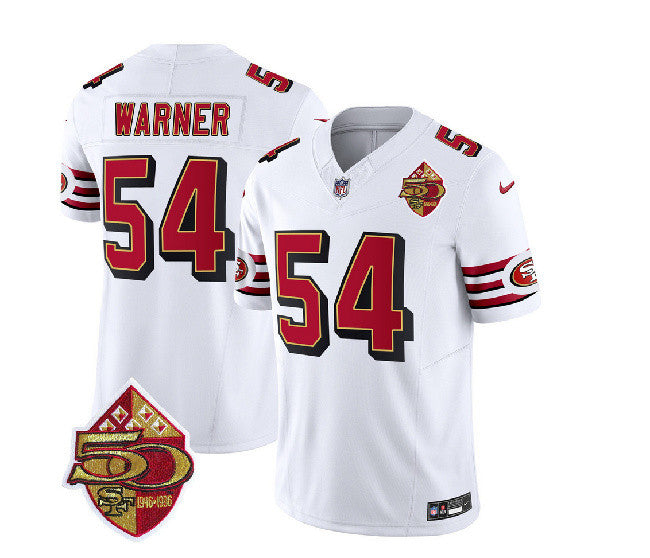 Fred Warner San Francisco 49ers white Throwback jersey