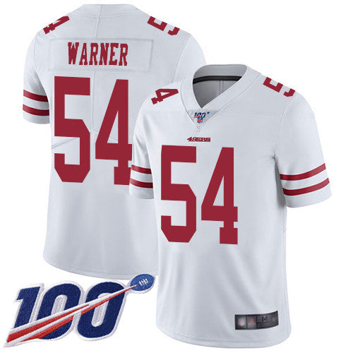 Fred Warner San Francisco 49ers white Vapor jersey