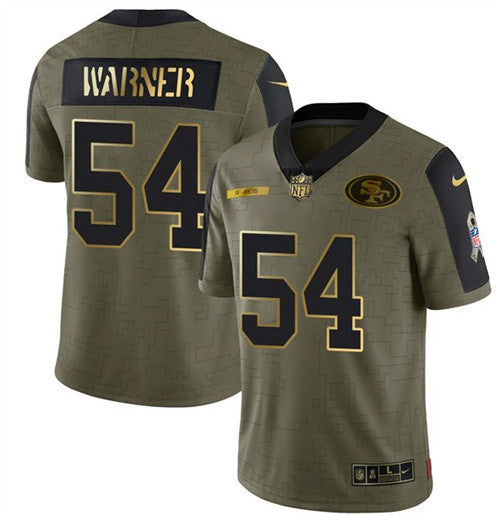 Warner San Francisco 49ers scarlet Salute To Service jersey