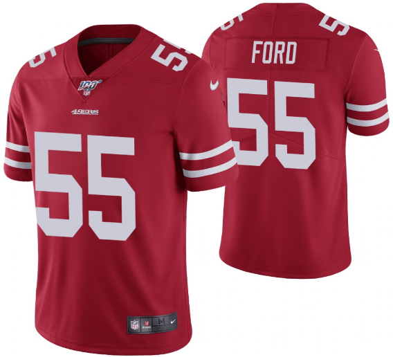 Dee Ford San Francisco 49ers red Vapor jersey