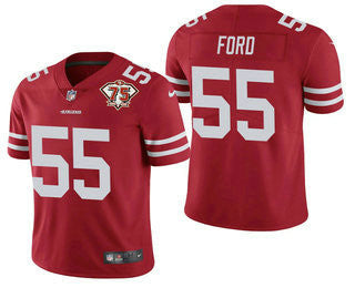 Dee Ford San Francisco 49ers red Vapor jersey