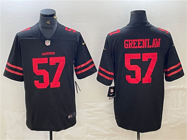 Dre Greenlaw San Francisco 49ers black Vapor jersey
