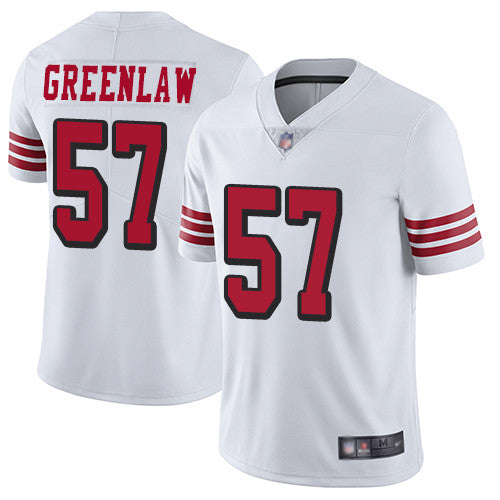 Dre Greenlaw San Francisco 49ers white Vapor jersey